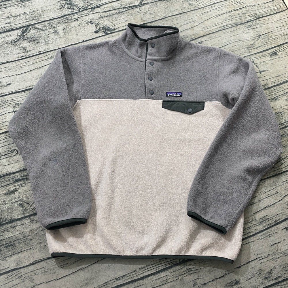 Patagonia Synchilla Fleece Jacket Women's Size M Snap-T Sweater 25455 Colorblock